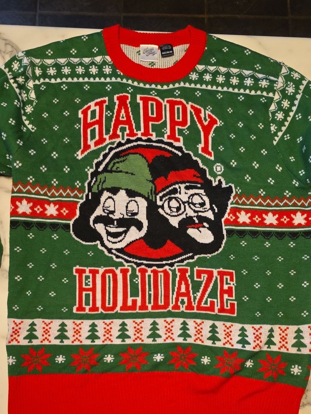 Green "Happy Holidaze" Holiday Sweater